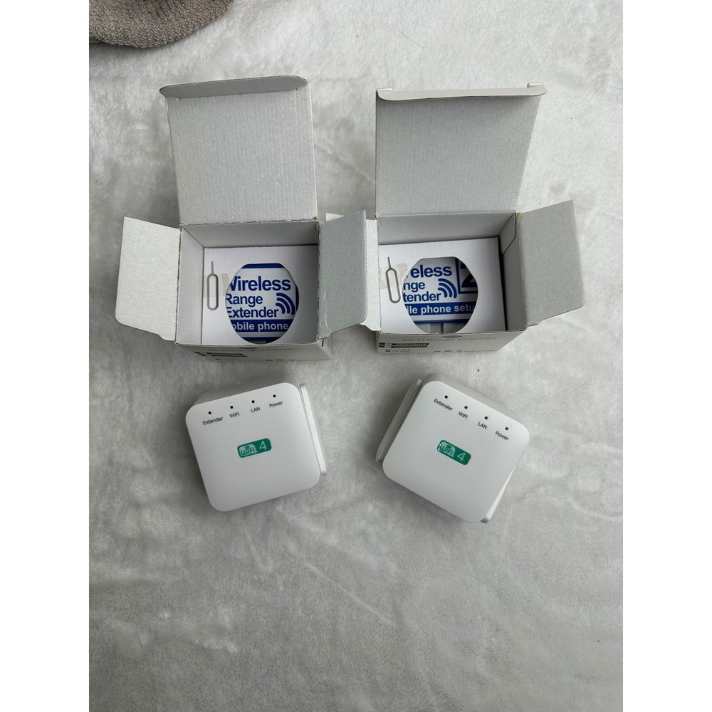 Lot of 2 WiFi Range Extender 1200Mbps Dual Band 2.4G 5G Wireless Repeater White‎
